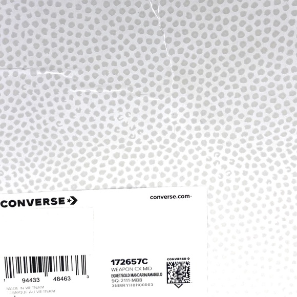 Converse Weapon CX High Top Orange Egret Leather Women's Size Sneakers 172657C - Picture 7 of 8